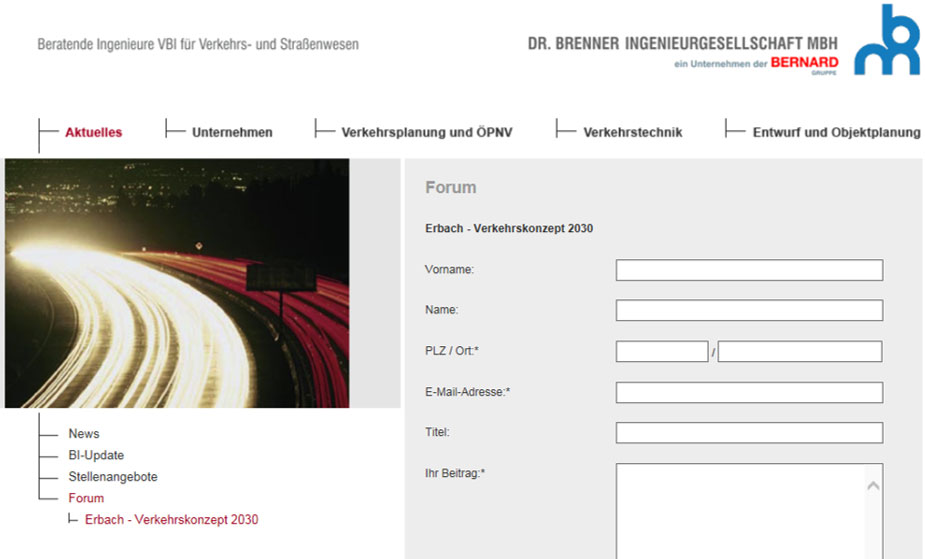 Srceenshot Anmeldeseite Internetforum
