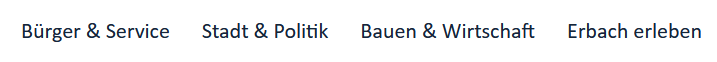 Navigationspunkte Stadt Erbach