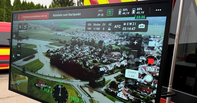 Bildschirm der Drohneneinheit